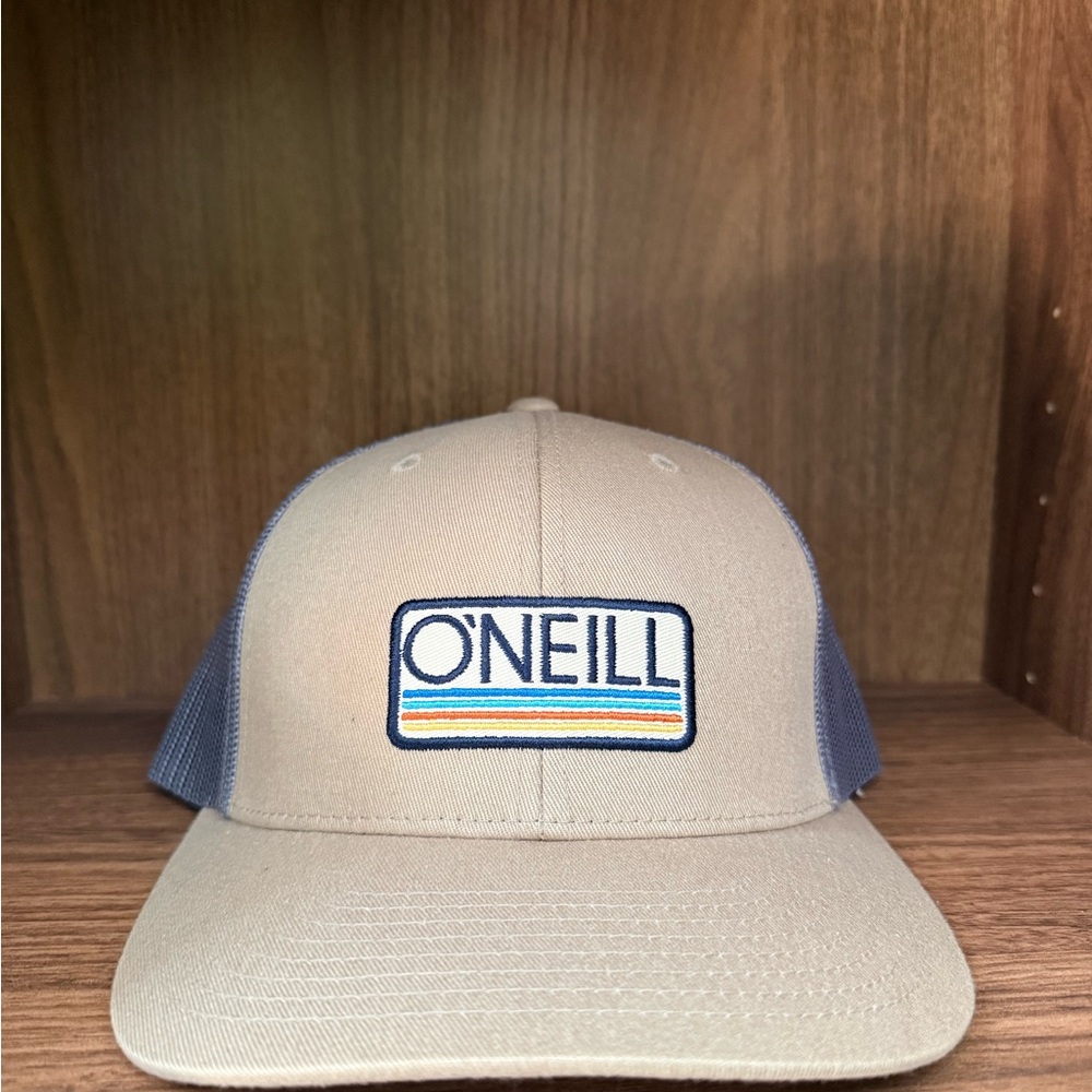O'Neill Tan and Grey Logo Trucker Hat